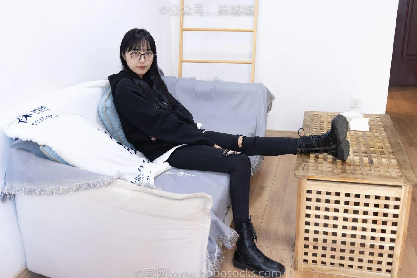 [BoBoSocks袜啵啵]NO.061 稚予-短靴、白棉袜、裸足 [145P]插图9